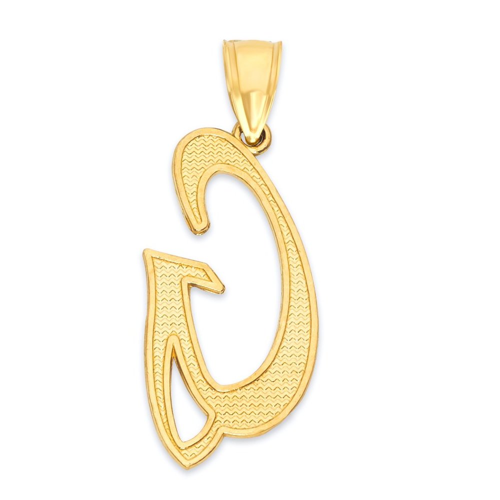 14k Real Solid Gold Personalized Initial Pendant - image 2